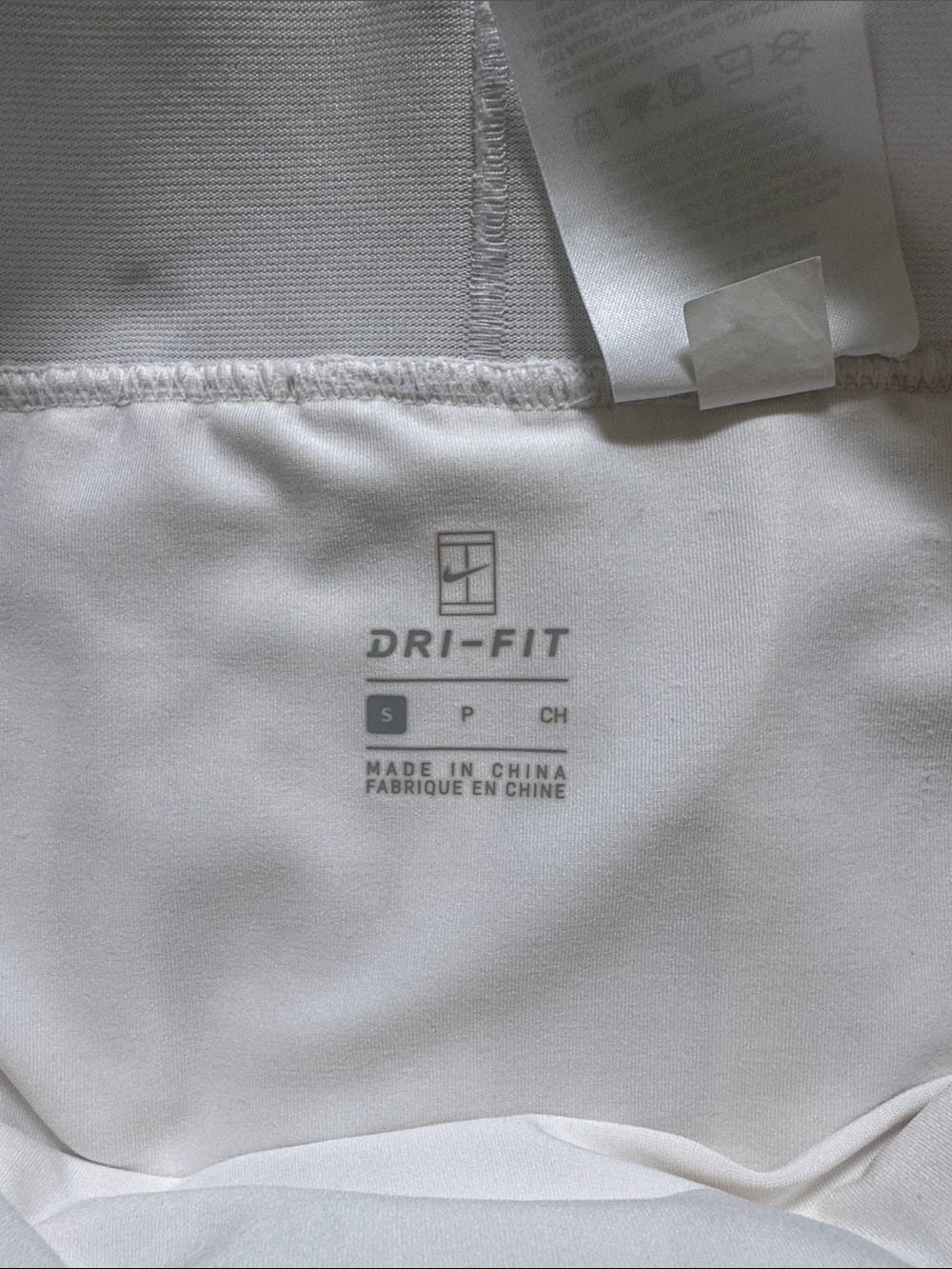 Nike White Pleated Skater Tennis Skirt with Swoosh Waistband- Small - Picture 3 of 4